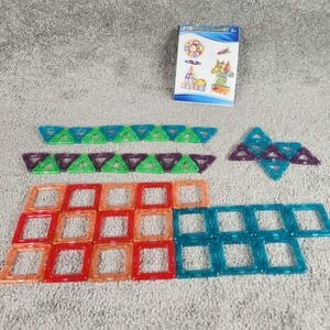 Magical Magnet Building Blocks Toy Set Colorful Magnetic Tiles STEM Kids